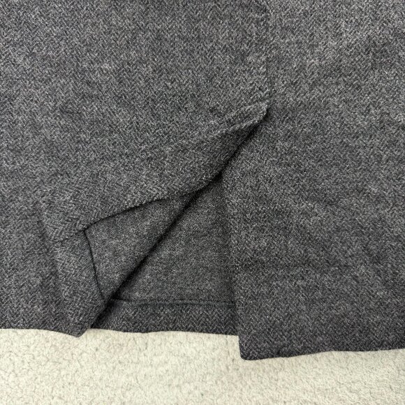 Vintage Ralph Lauren Skirt Womens Medium Grey Wool Pencil Knee Herringbone Y2K 1 - Picture 4 of 7